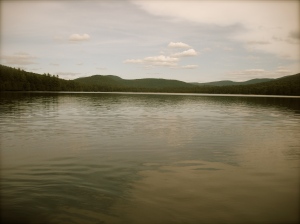 Raquette Lake- as seen from our canoe
